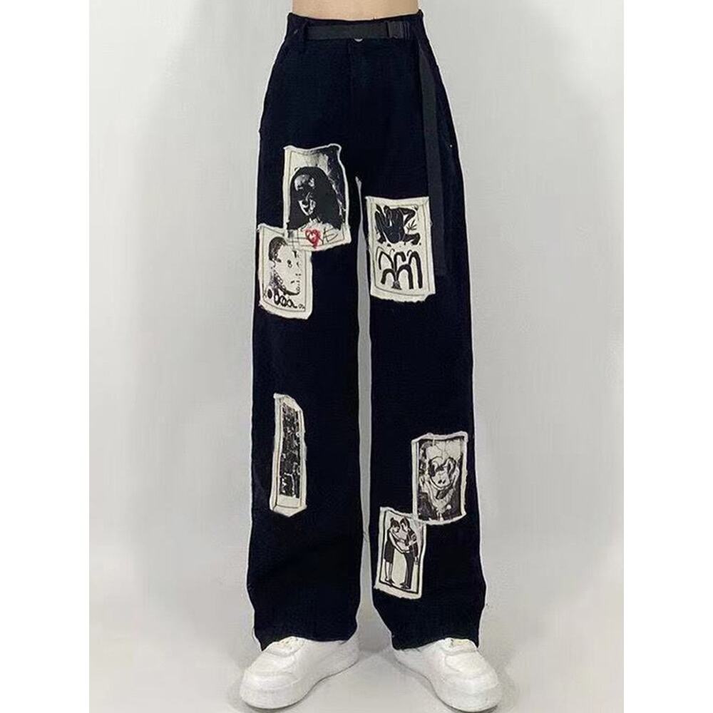 Urbanic Patchwork Straight Leg Jeans - L